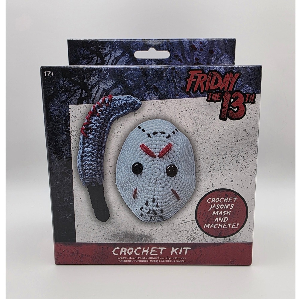 Friday the 13th Jason Voorhees Crochet Kit Mask and Machete DIY Horror Craft